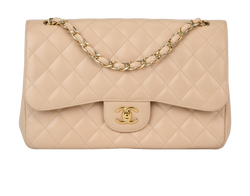 Classic Jumbo Double Flap, Caviar, Beige, 14768235 (2010/2011), AC, 2*